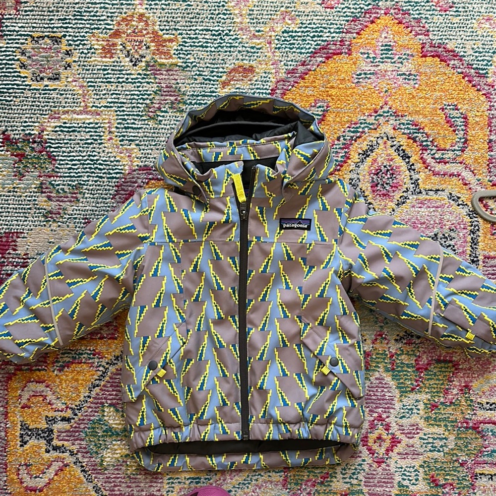 Patagonia Kids' Patterned Jacket - Gray and Yellow